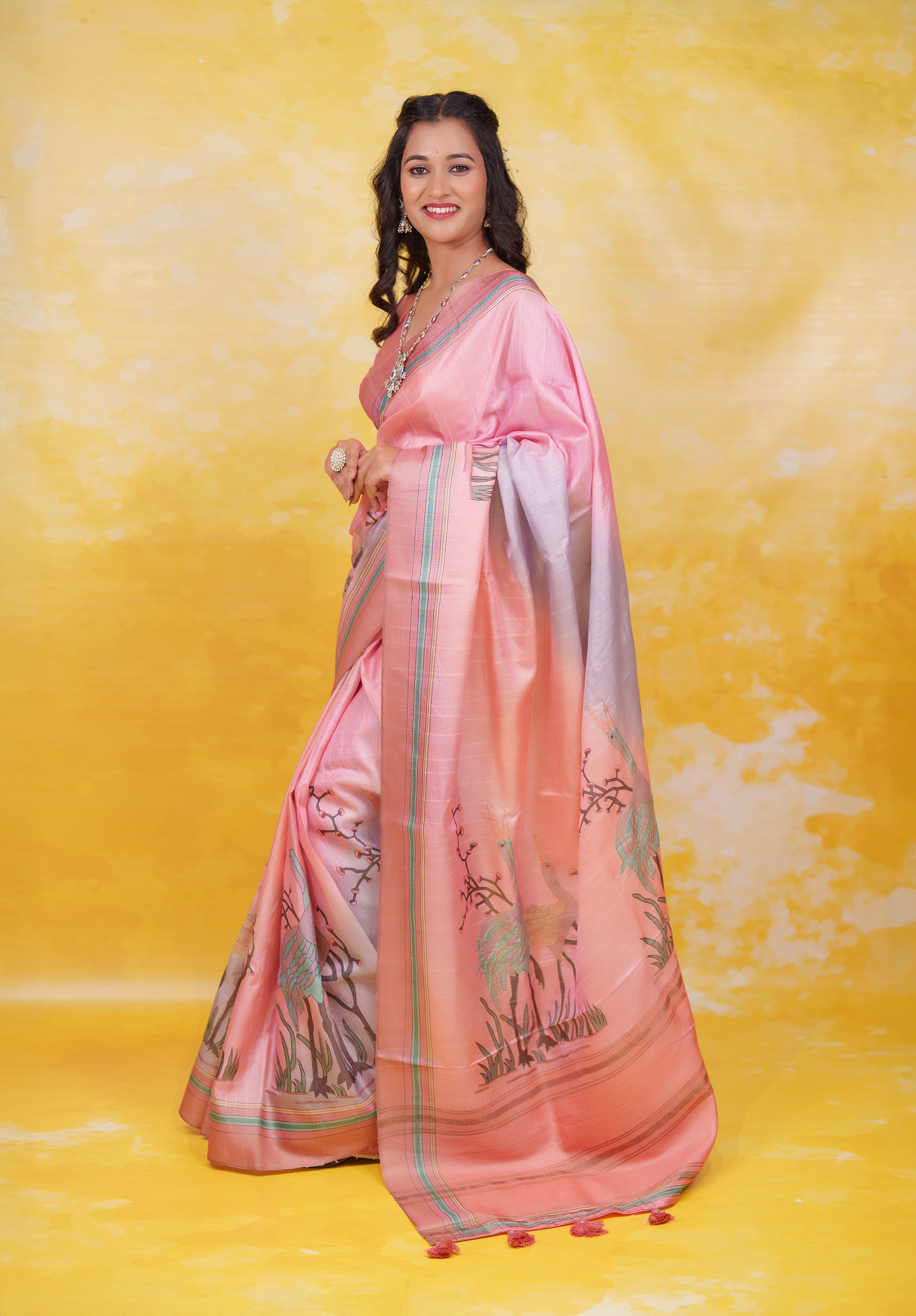 Women's Woven Fancy silk Saree With Blouse Piece