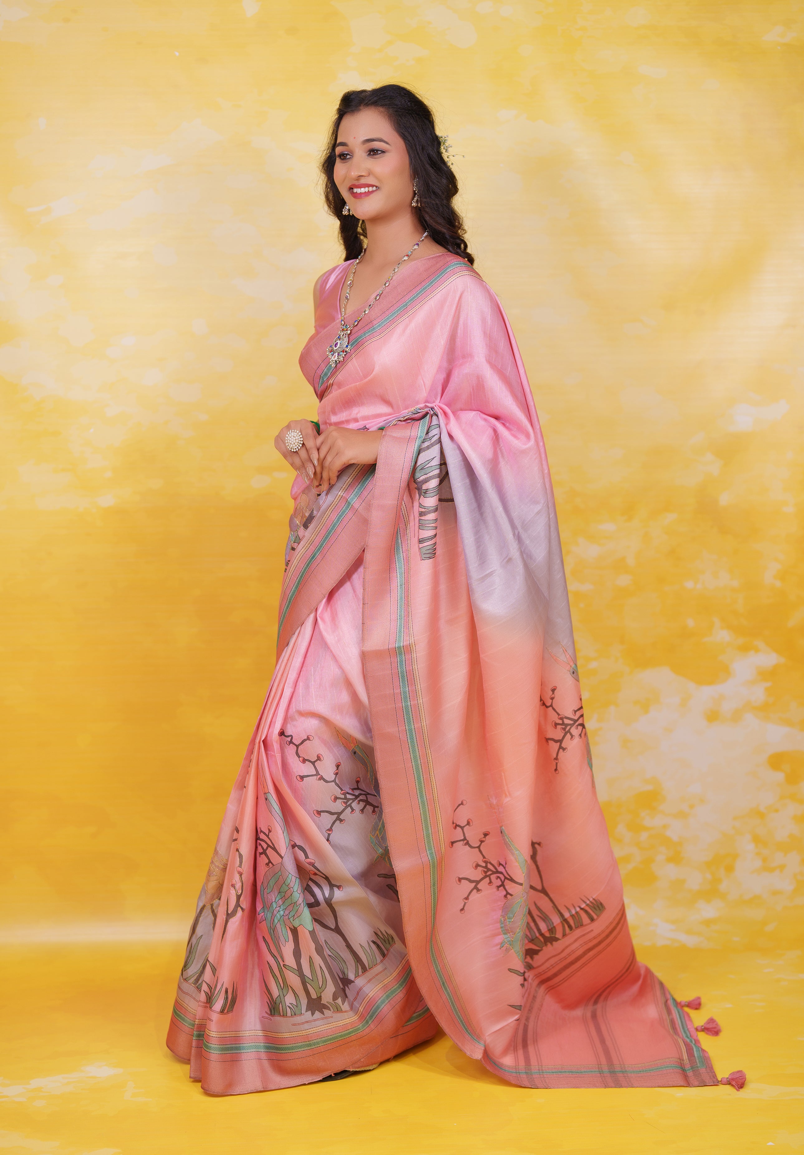Women's Woven Fancy silk Saree With Blouse Piece
