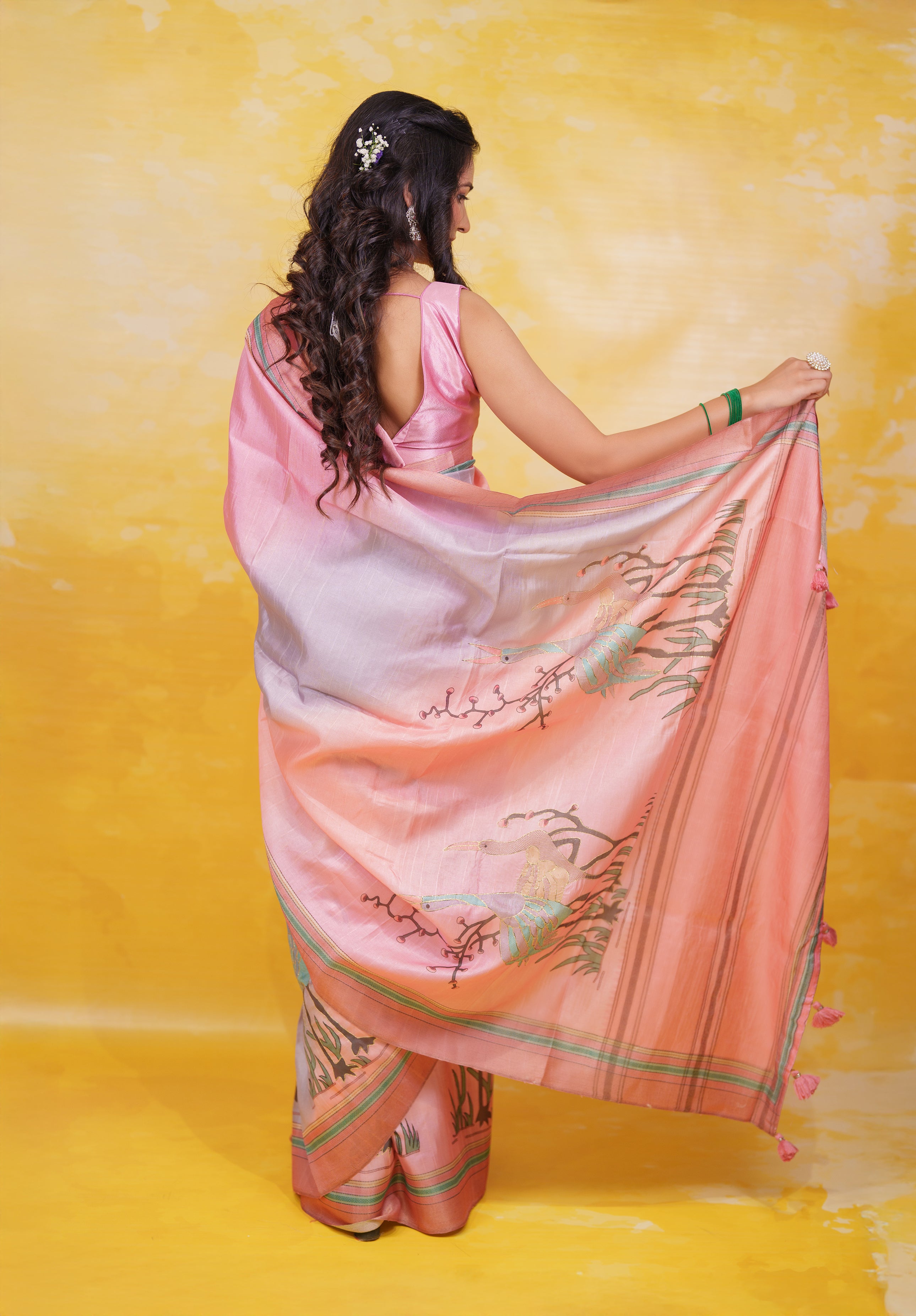 Women's Woven Fancy silk Saree With Blouse Piece
